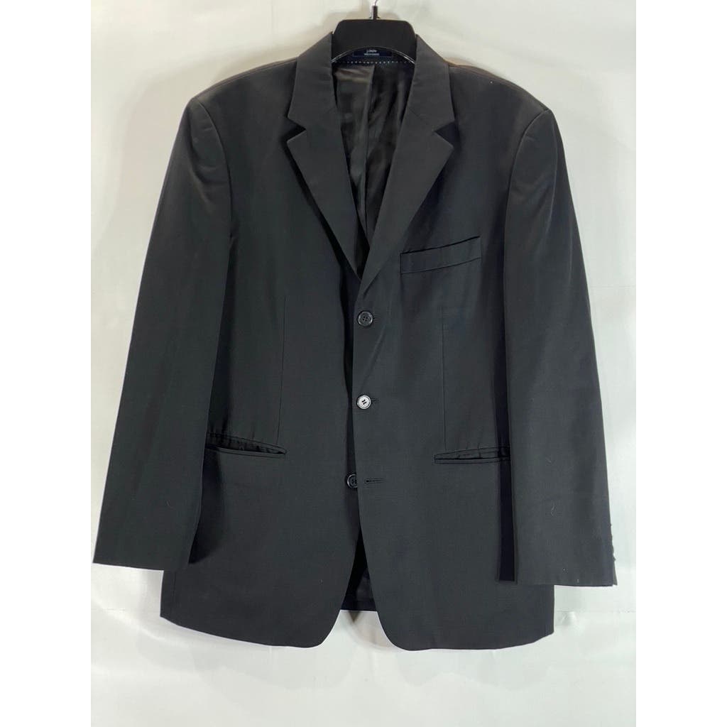 J.CREW Men's Solid Black Short Three-Button Suit Jacket SZ 40S