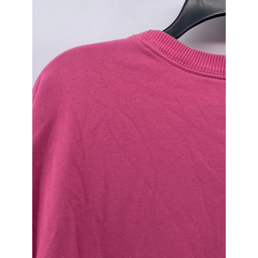 HOLLISTER Women's Pink Crewneck Logo Long Sleeve Sweatshirt SZ L