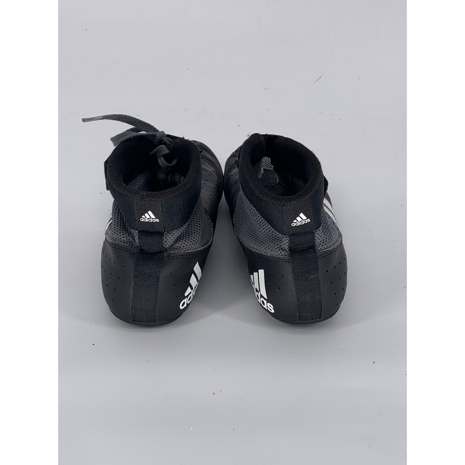 ADIDAS Men's Black Leather Mat Hog 2.0 Wrestling Mid Sneakers SZ 9.5