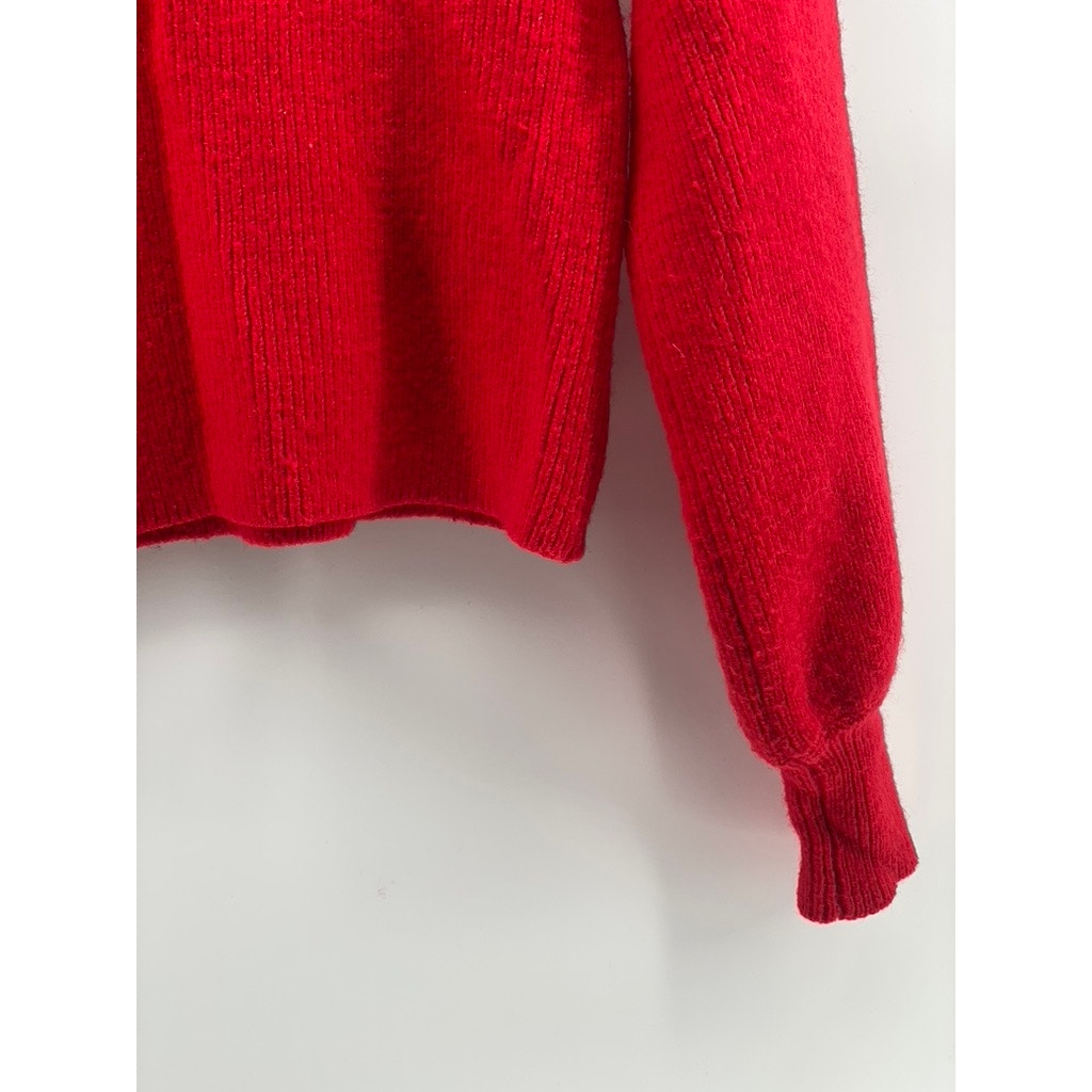 URBAN OUTFITTERS Women's Red Knit Turtleneck Long Sleeve Cropped Sweater SZ XS