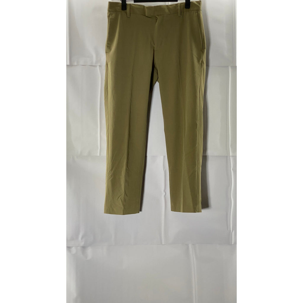 VAN HEUSEN Men's Tan Flex Slim-Fit Flat Front Dress Pants SZ 29X32