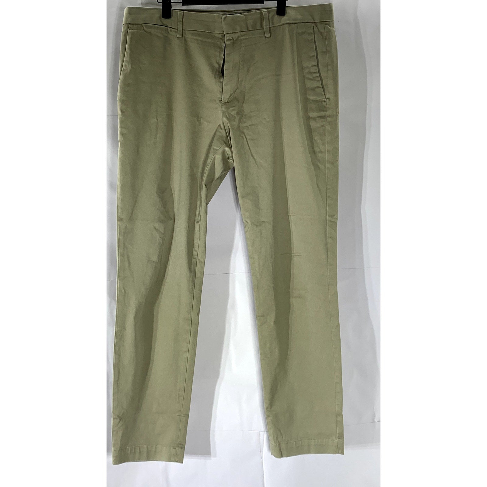 BANANA REPUBLIC Men's Tan Solid Mason Athletic Tapered Fit Chino Pants SZ 35X32