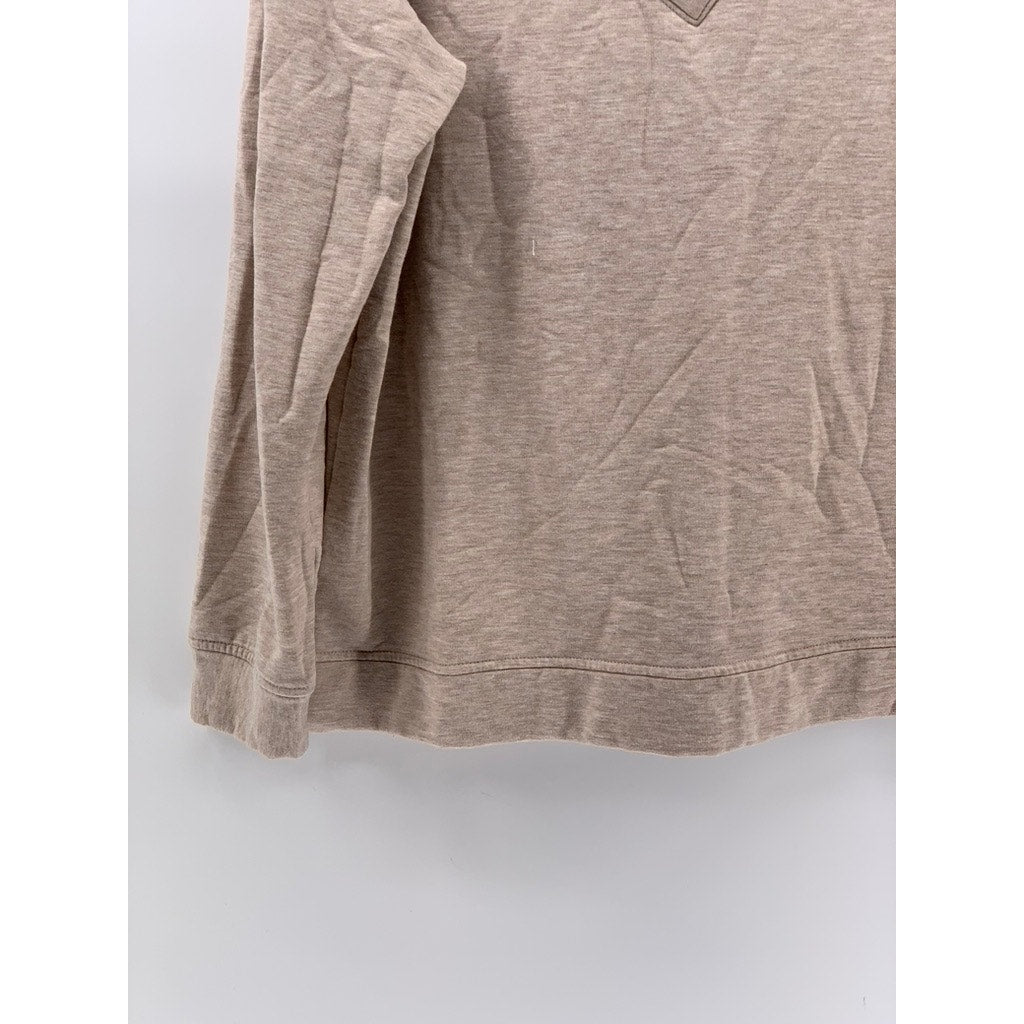 ORVIS Women's Oatmeal V-Neck Long Sleeve Sweater SZ M