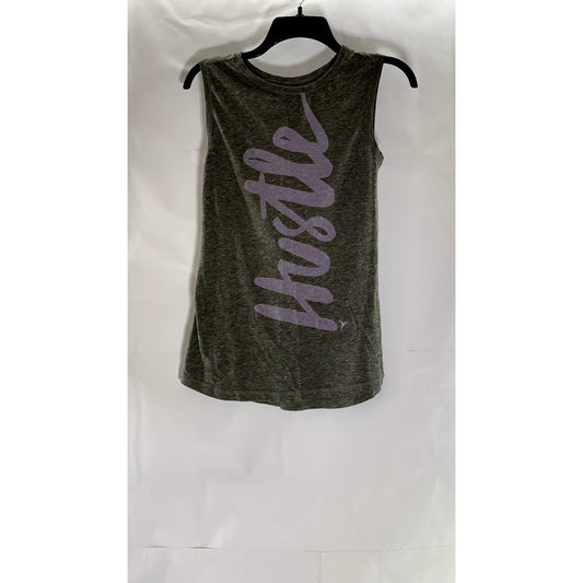 OLD NAVY Women’s Gray Heather Hustle Logo Crewneck Tank Top SZ S