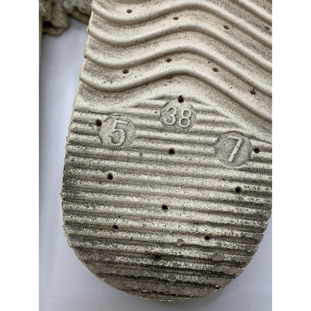 DIRTY LAUNDRY Women's Beige Knit Worble Slip-On Wedge Sandals SZ 7