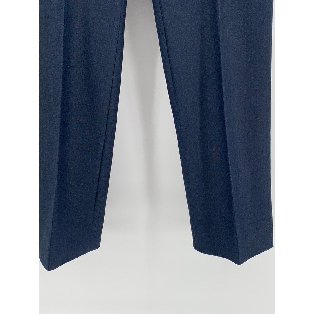 SASSON Men's Navy Flat Front Straight-Leg Pants SZ 29