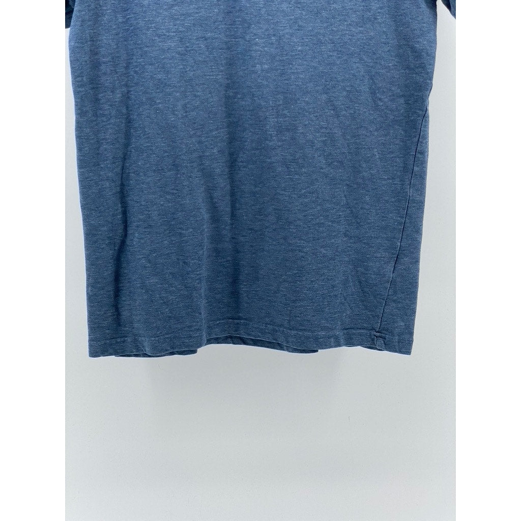 UNIQLO Men's Blue-Navy Trim Crewneck Short Sleeve Casual T-Shirt SZ M