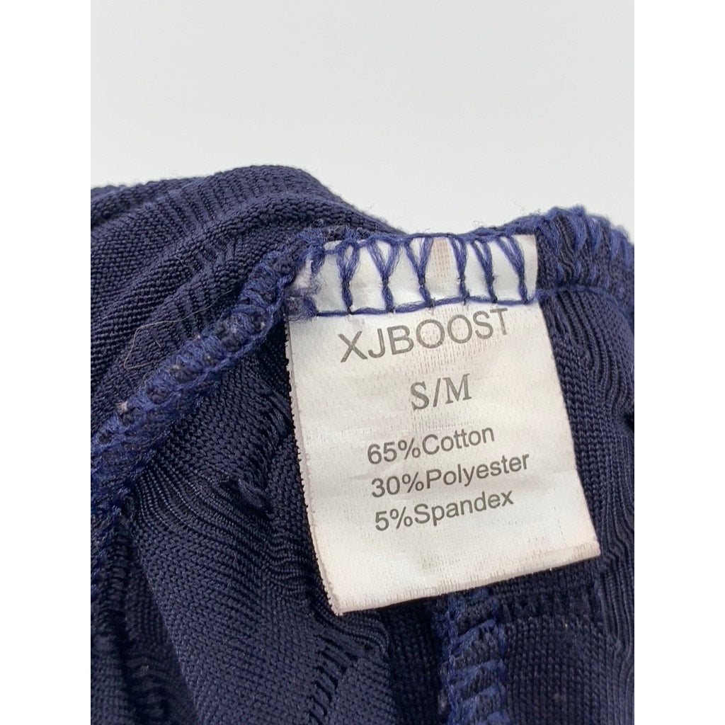 XJBOOST Women's Navy Honeycomb Textured Cinched Shorts SZ S/M