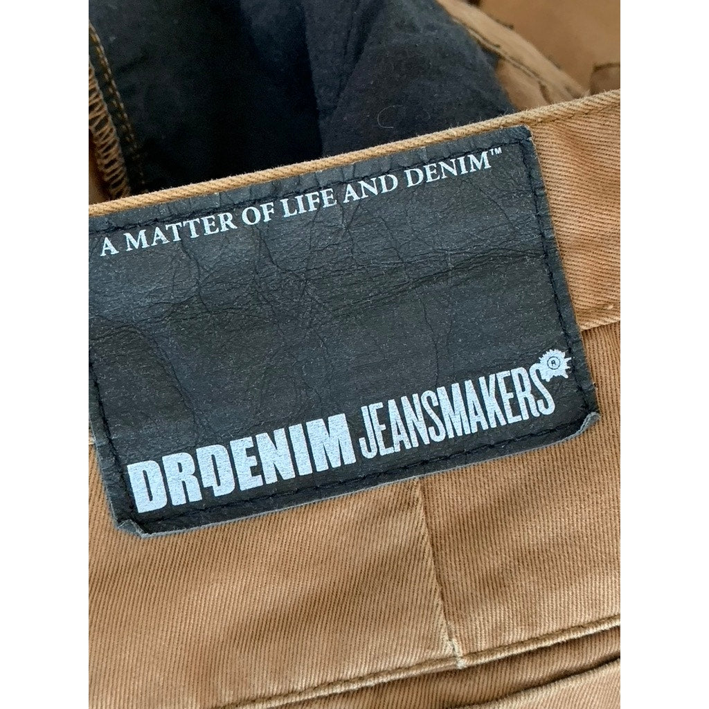 DR. DENIM JEANSMAKER Men's Tan Button-Fly Straight-Leg Four-Pocket Jeans SZ30X32