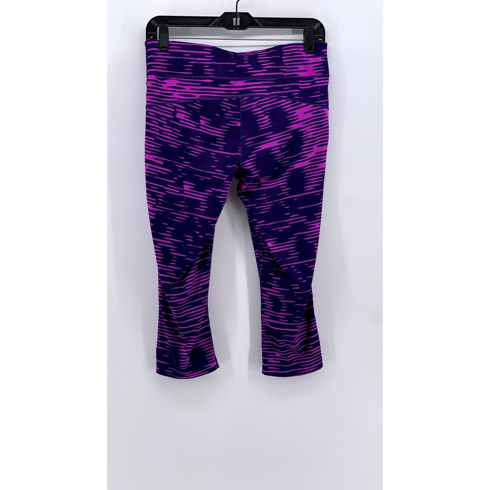 XERSION Women's Purple Printed Fitted Capri Leggings SZ M