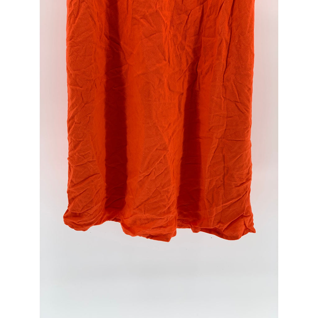 PINK DIAMOND Women's Orange Twist-Knot Cutout Strapless Maxi Dress SZ S