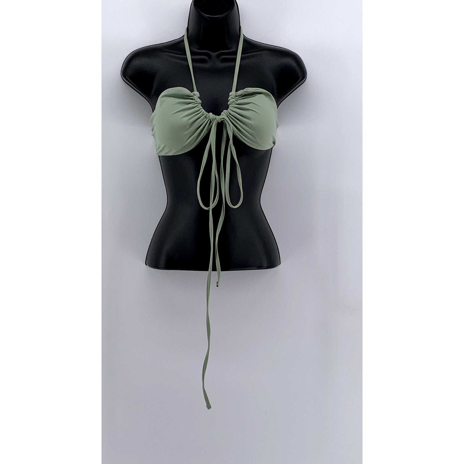 UNBRANDED Women's Green Strappy Swim Top SZ S