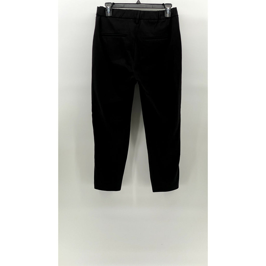 ZARA TRAFALUC Women's Black-White Side Stripe Cropped Pull-On Pant SZ XS