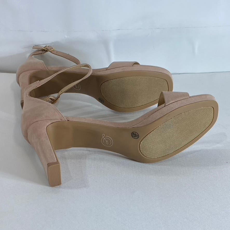CHINESE LAUNDRY Women's Dark Nude Timi Ankle-Strap Square-Toe Dress Sandal SZ 10