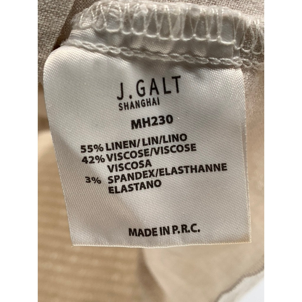 JOHN GALT Women's Off-White Linen-Blend Crop Top SZ OS