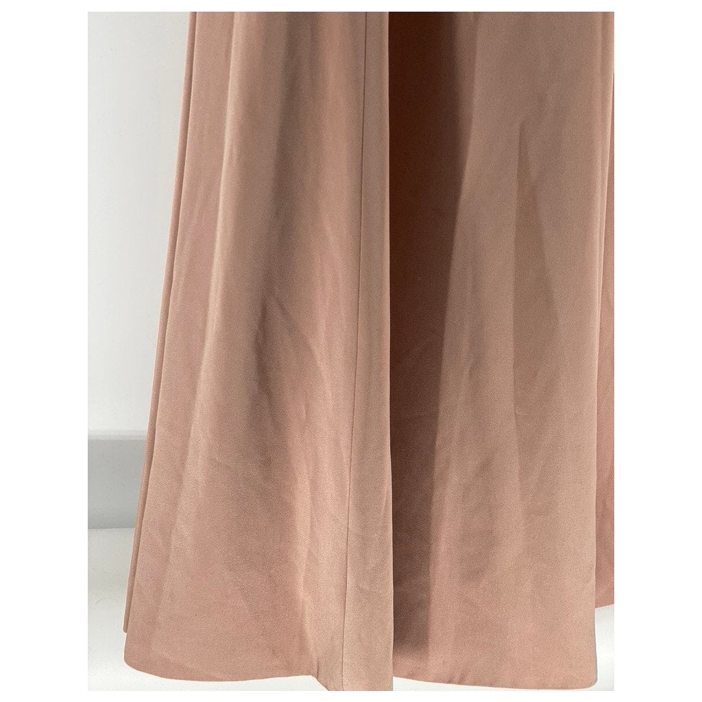 UNBRANDED Women's Pastel Pink Strappy Open-Back Halter Maxi Dress SZ S