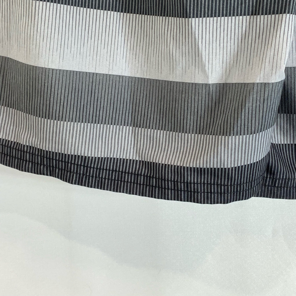 NIKE Men's Gray Striped Drawstring Mesh Brief-Lined Pull-On Swim Shorts SZ XL