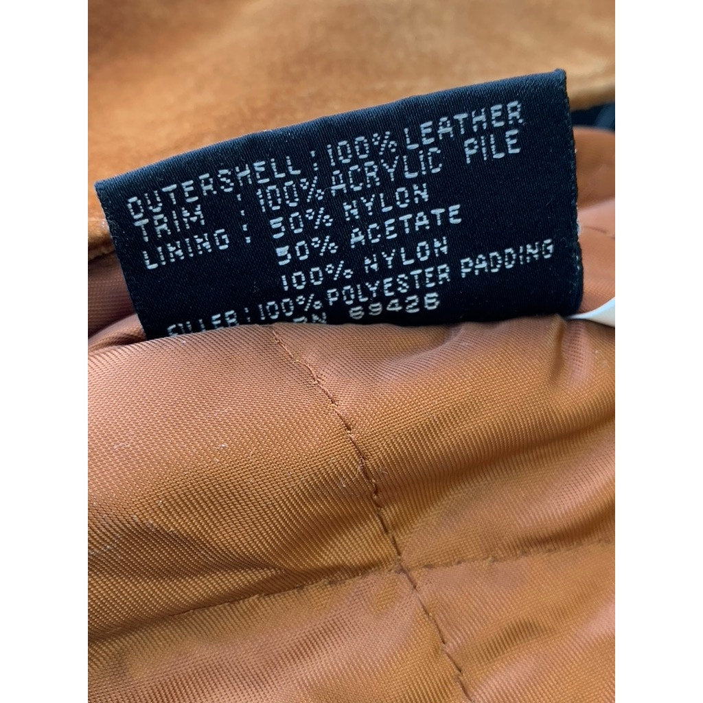 WILSONS THE LEATHER EXPERTS Women's Vintage Cognac Belted Coat SZ L