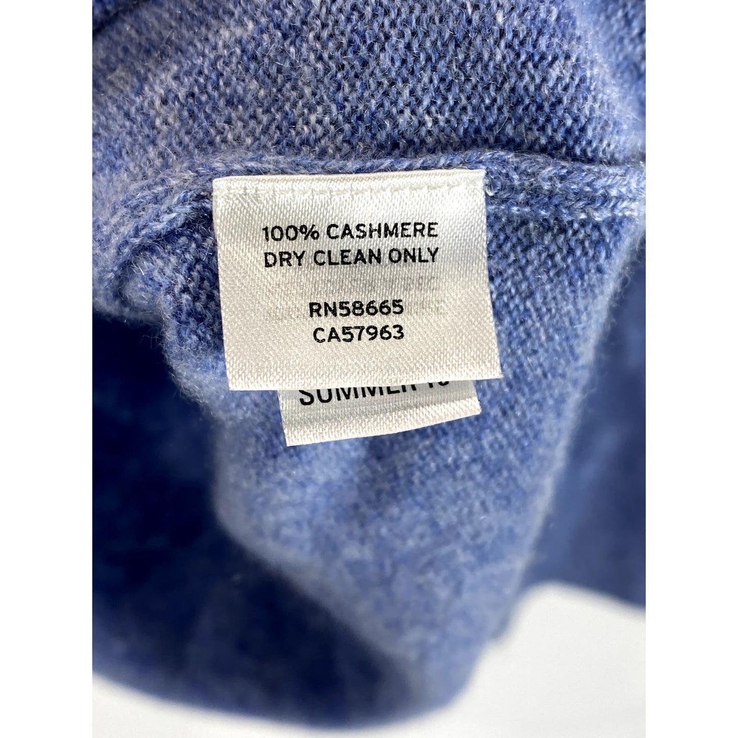 NORDSTROM MEN'S SHOP Men's Blue Cashmere Crewneck Long Sleeve Sweater SZ XL
