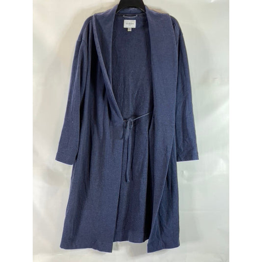 GOODFELLOW & CO Men's Navy Blue French Terry Cotton Knit Relaxed Fit Robe SZ S/M