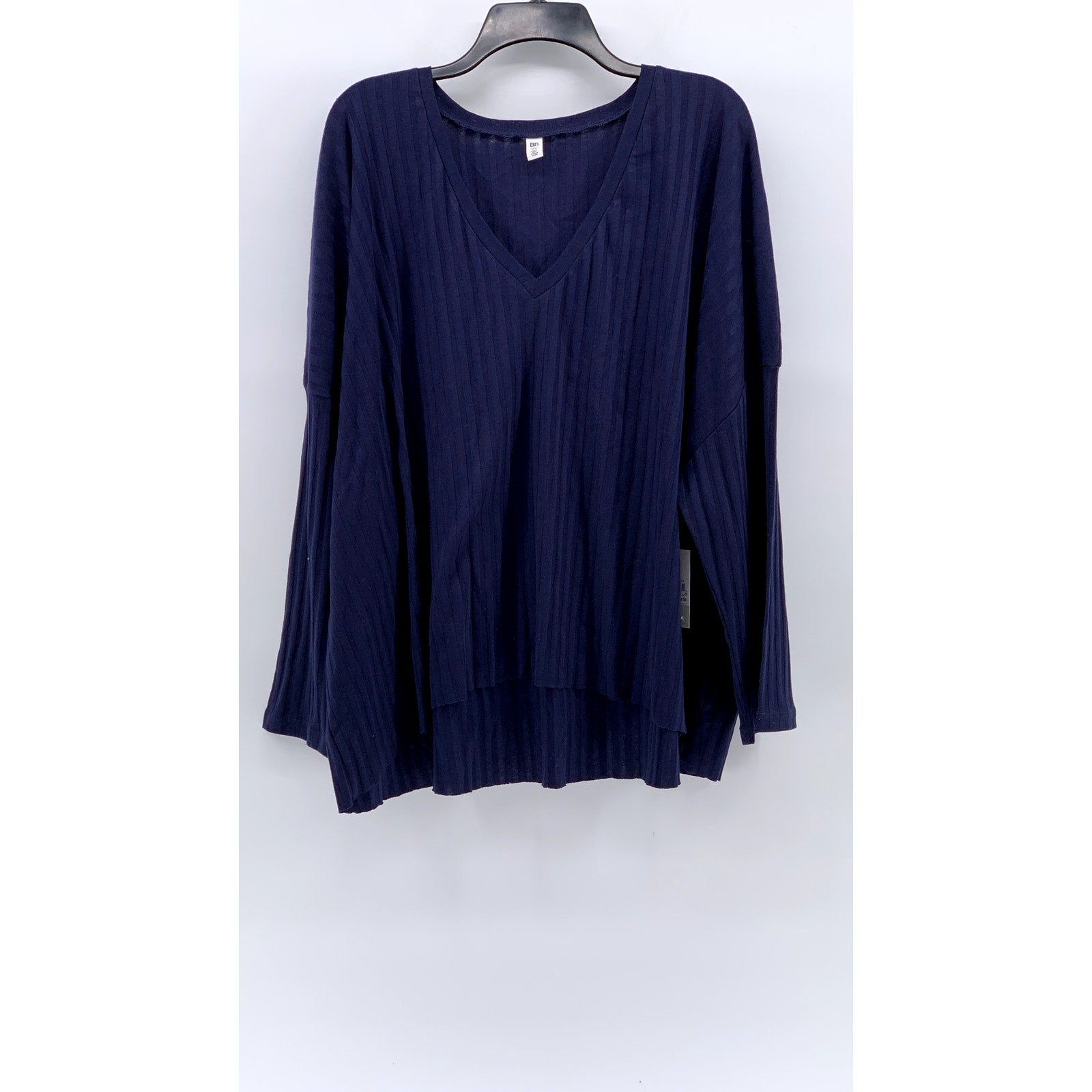 BP. Women's Plus Size Navy Maritime Long Sleeve V-Neck Top SZ 4X