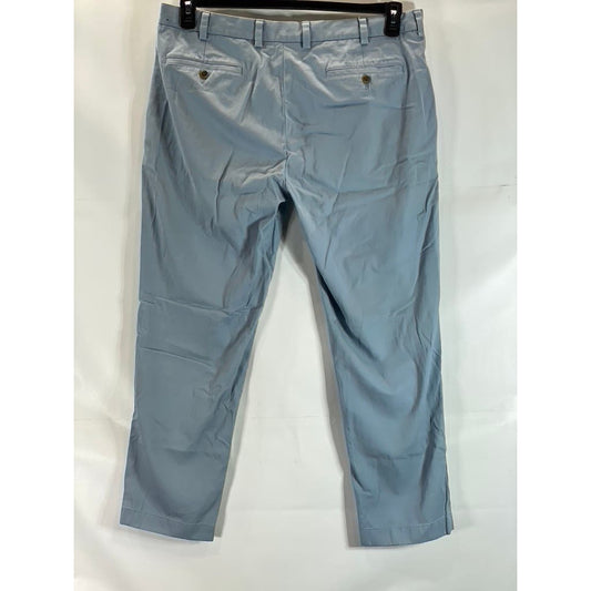 BROOKS BROTHERS Men's Blue Milano Slim-Fit Stretch Supima Chino Pants SZ 38X30