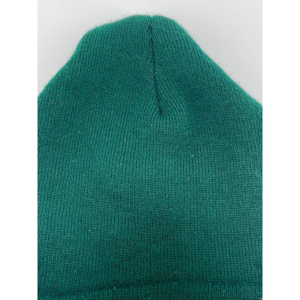 PORT AND COMPANY Men's Dark Green Knit Logo Streetwear Skater Beanie SZ OS