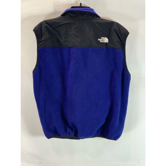 THE NORTH FACE Men's Blue/Black Denali Fleece Zip-Up Stand Collar Vest SZ S