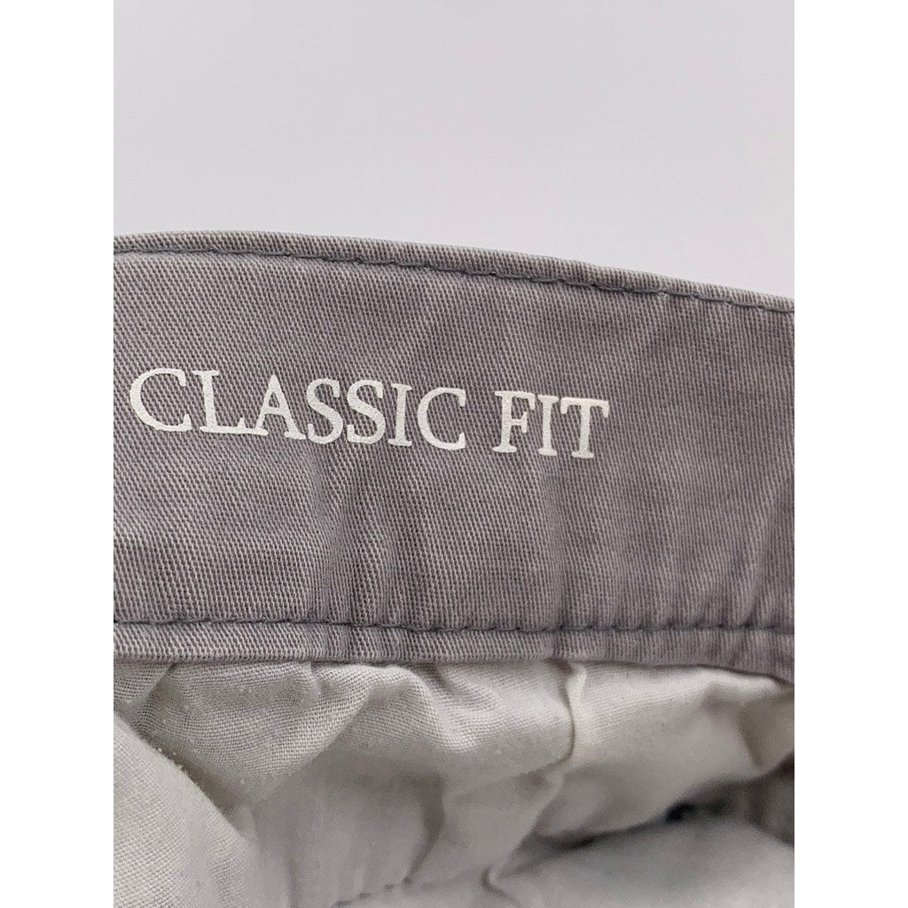 CROFT & BARROW Women's Gray Classic-Fit Straight-Leg Pants SZ 10
