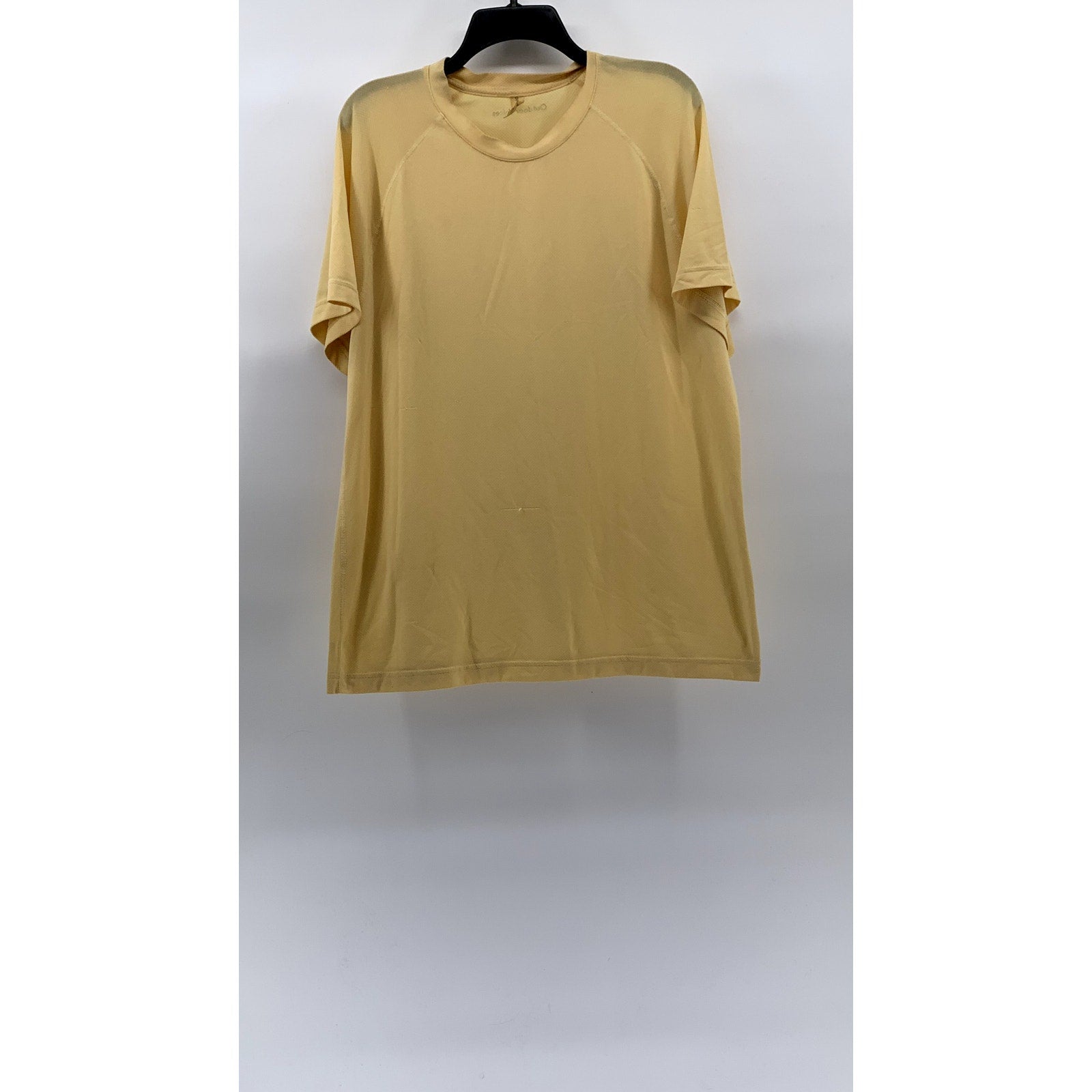 OUTDOOR VOICES Men’s Mustard Yellow Textured Crewneck Short Sleeve T-Shirt SZ L