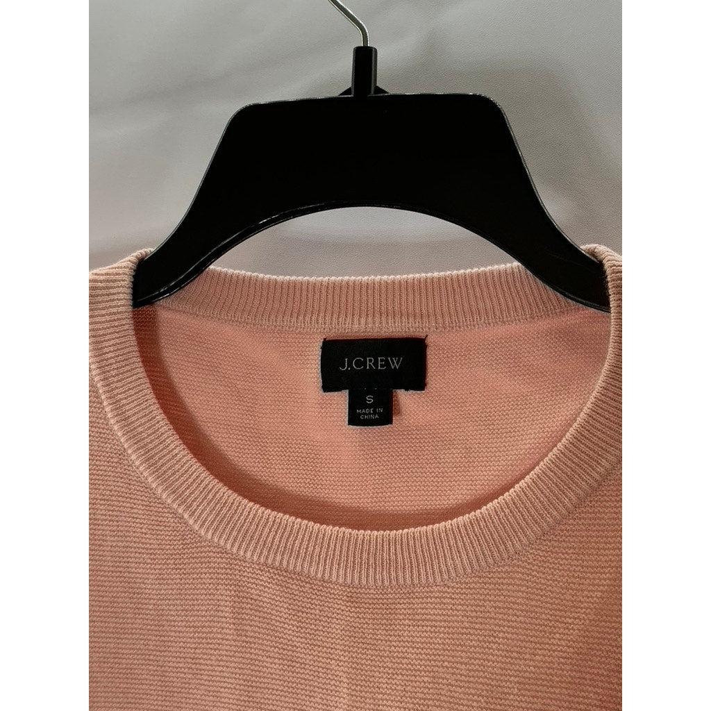 J.CREW Men's Peach Crewneck Cotton Pullover Sweater SZ S