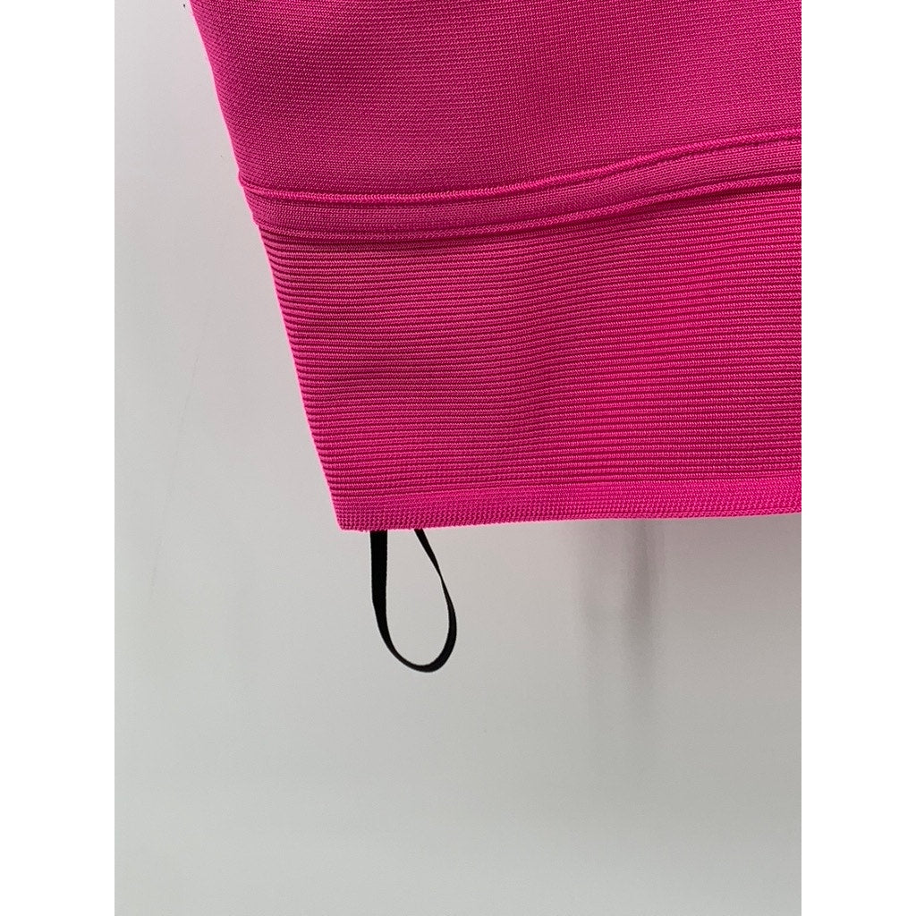 FOREVER 21 Women's Fuchsia Pink High-Neck Sleeveless Cropped Top SZ S