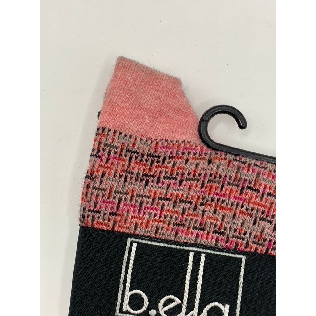 B.ELLA Women's Pink Knit Cotton-Blend Odette Knee Socks SZ OS