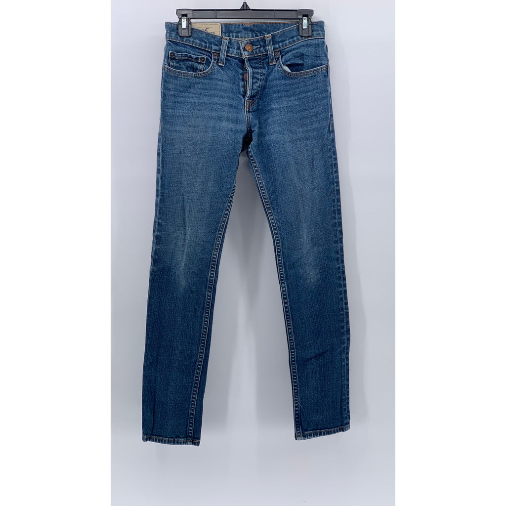 HOLLISTER Men's Blue Denim Slim-Leg Regular-Fit Five-Pocket Jeans SZ 29X30