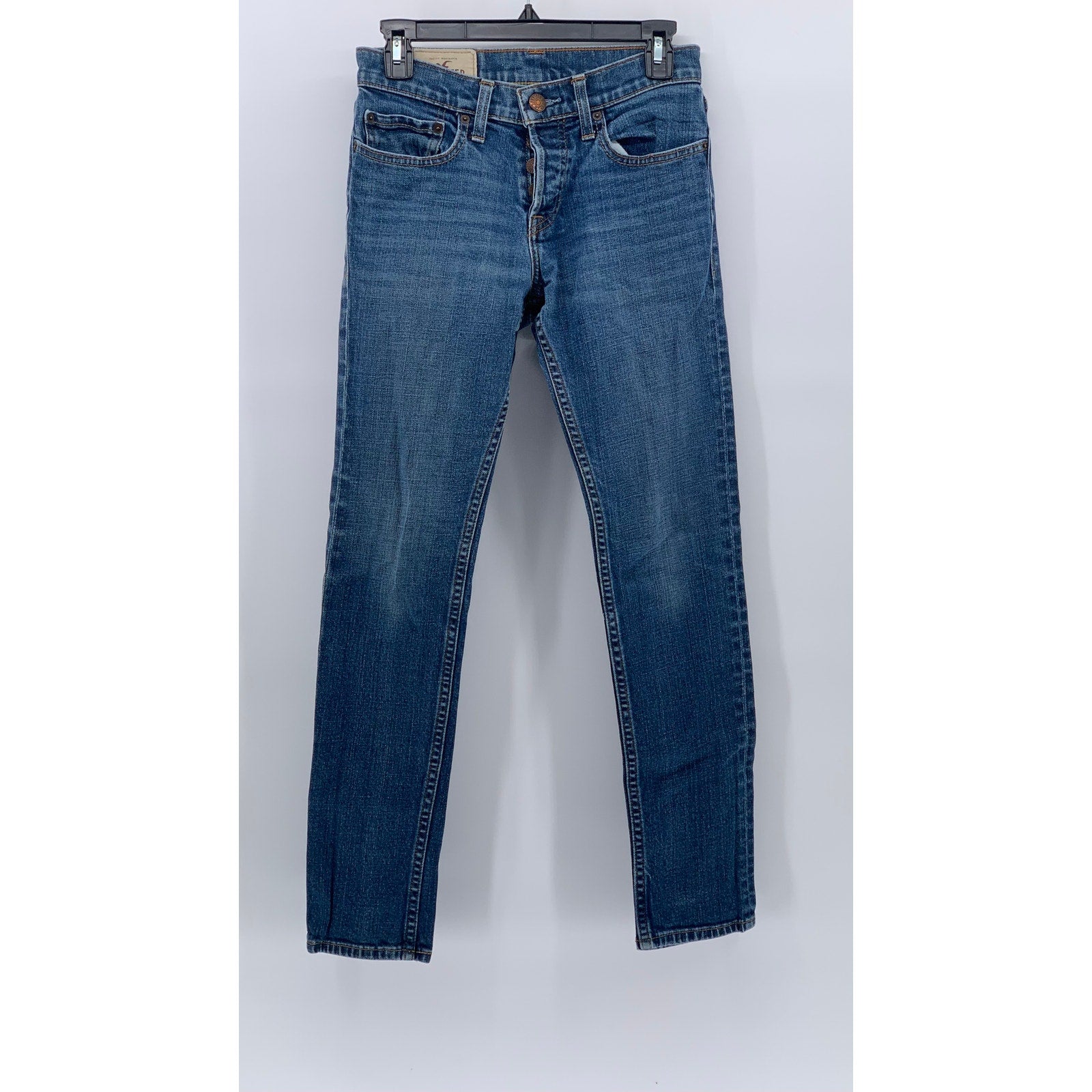 HOLLISTER Men's Blue Denim Slim-Leg Regular-Fit Five-Pocket Jeans SZ 29X30