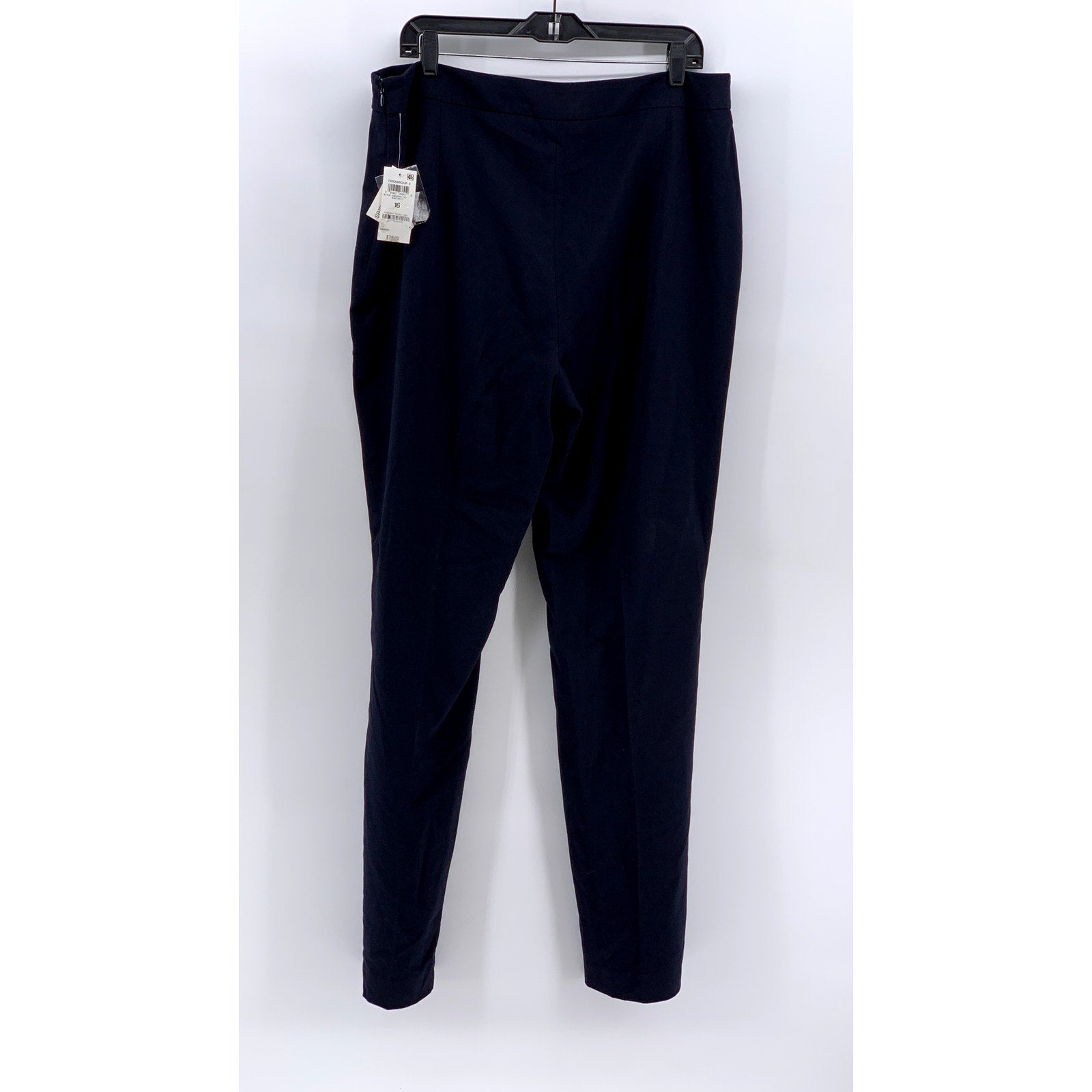 BAR III Women's Navy Gold-Tone Button Pants SZ 16