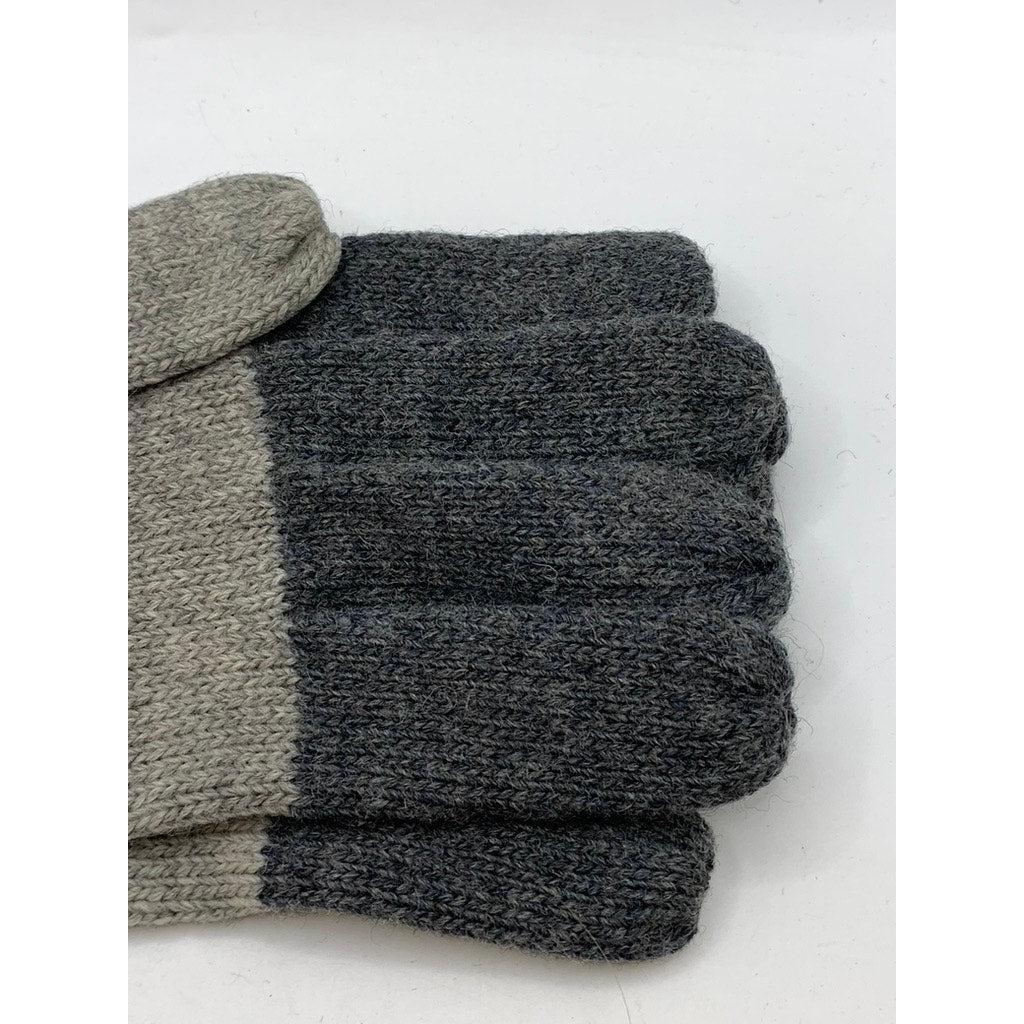 UNBRANDED Women's Black-Grey Soft Knit Gloves SZ OS