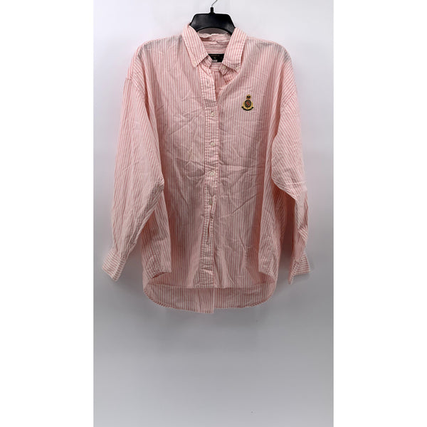 CHARTER CLUB Men's Vintage Pink Striped Button-Up Long Sleeve Regular Shirt SZ16
