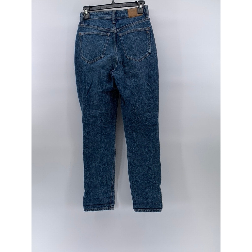 MADEWELL Women's Blue Denim The Curvy Perfect Vintage Regular-Fit Jean SZ 25