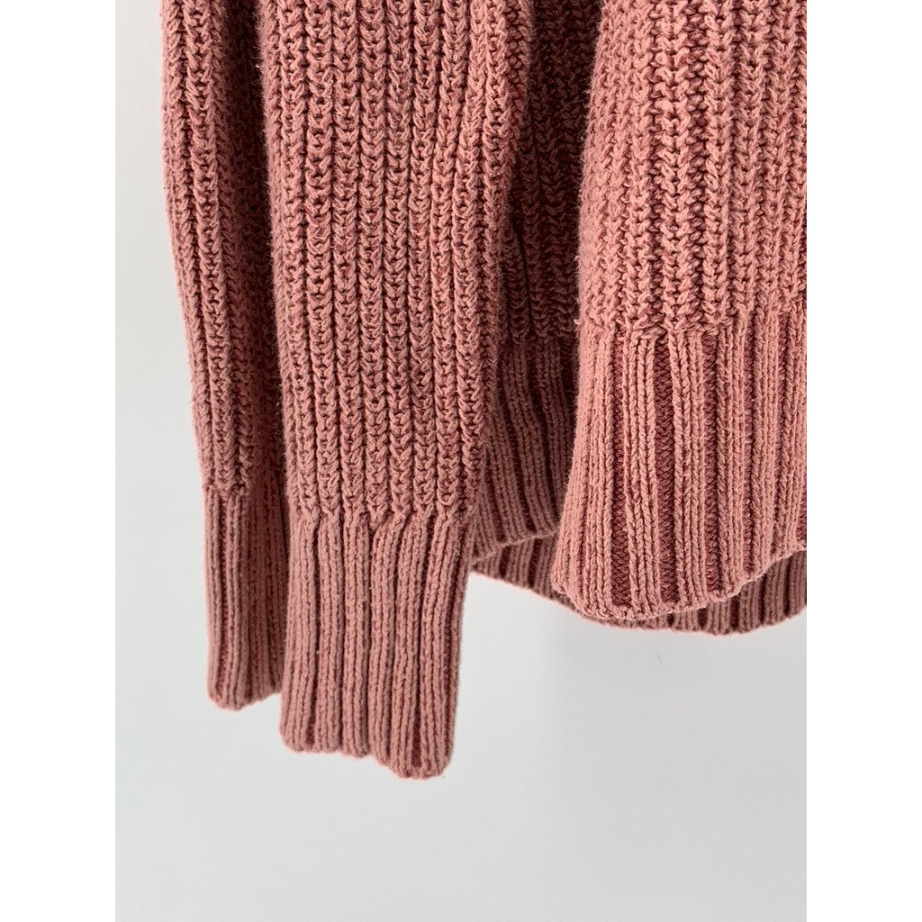 UNIVERSAL THREAD Women's Salmon Pink Knit Open-Front Cardigan SZ M