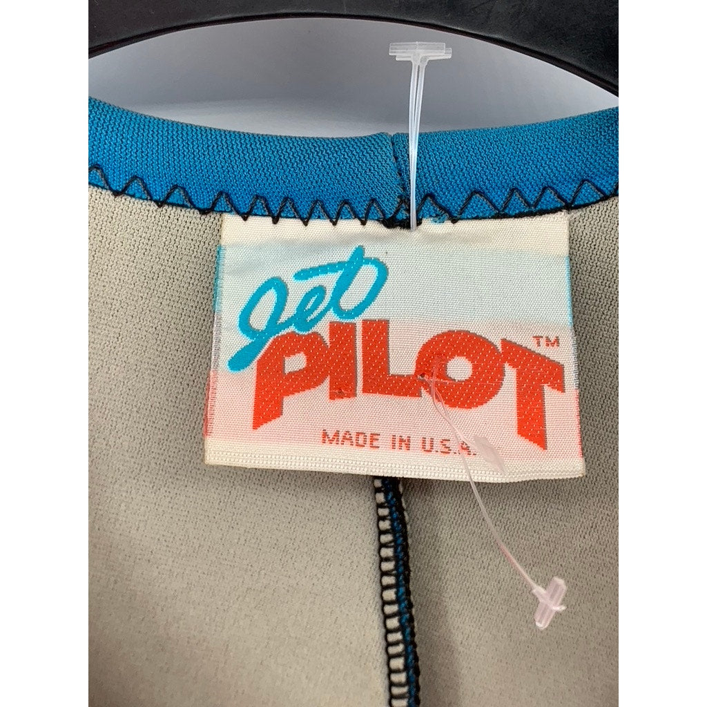 JET PILOT Women's Neon Pink-Blue F-16 Sleeveless Spring Jetski Wetsuit SZ 4