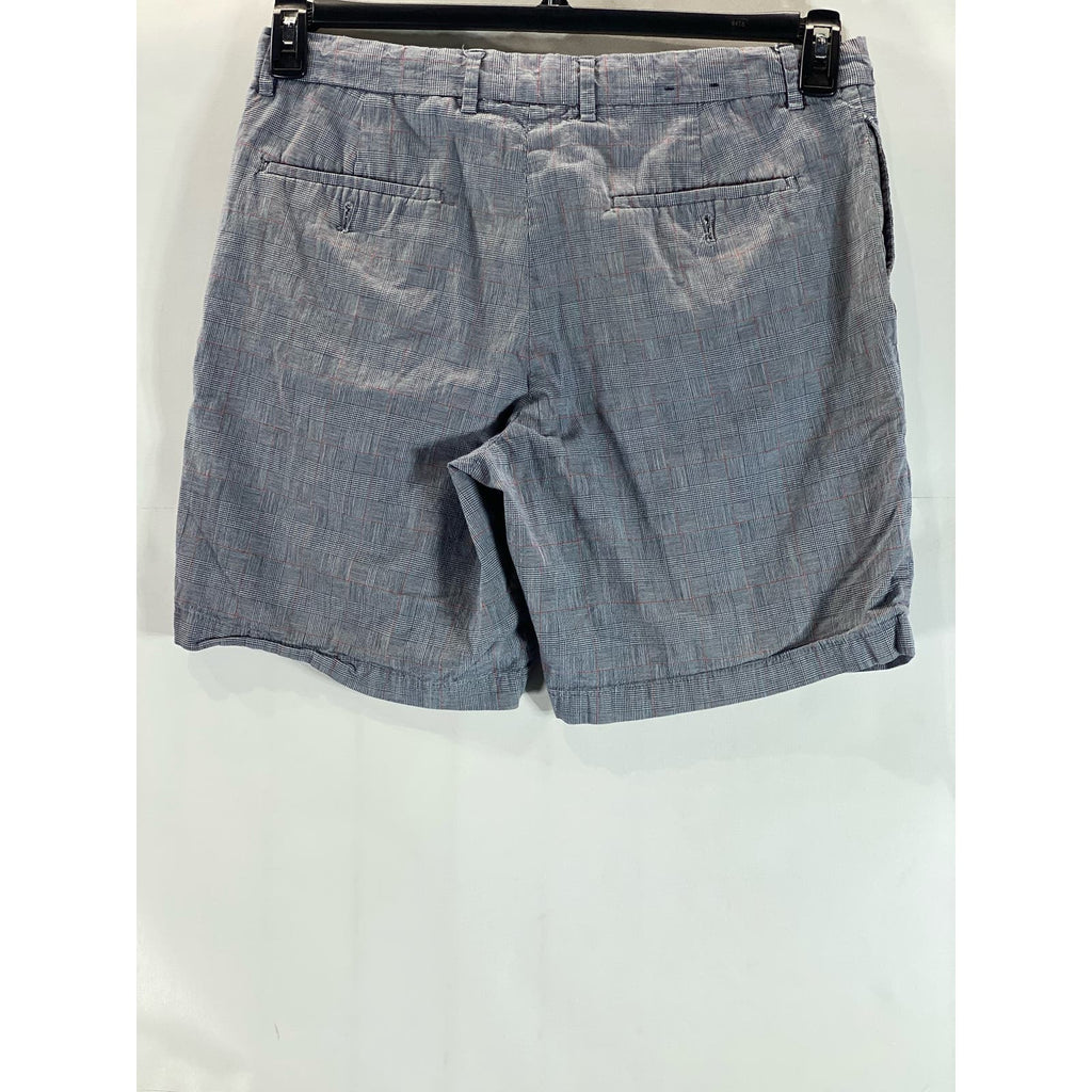 BANANA REPUBLIC Men's Blue Plaid Aiden Club Short SZ 34