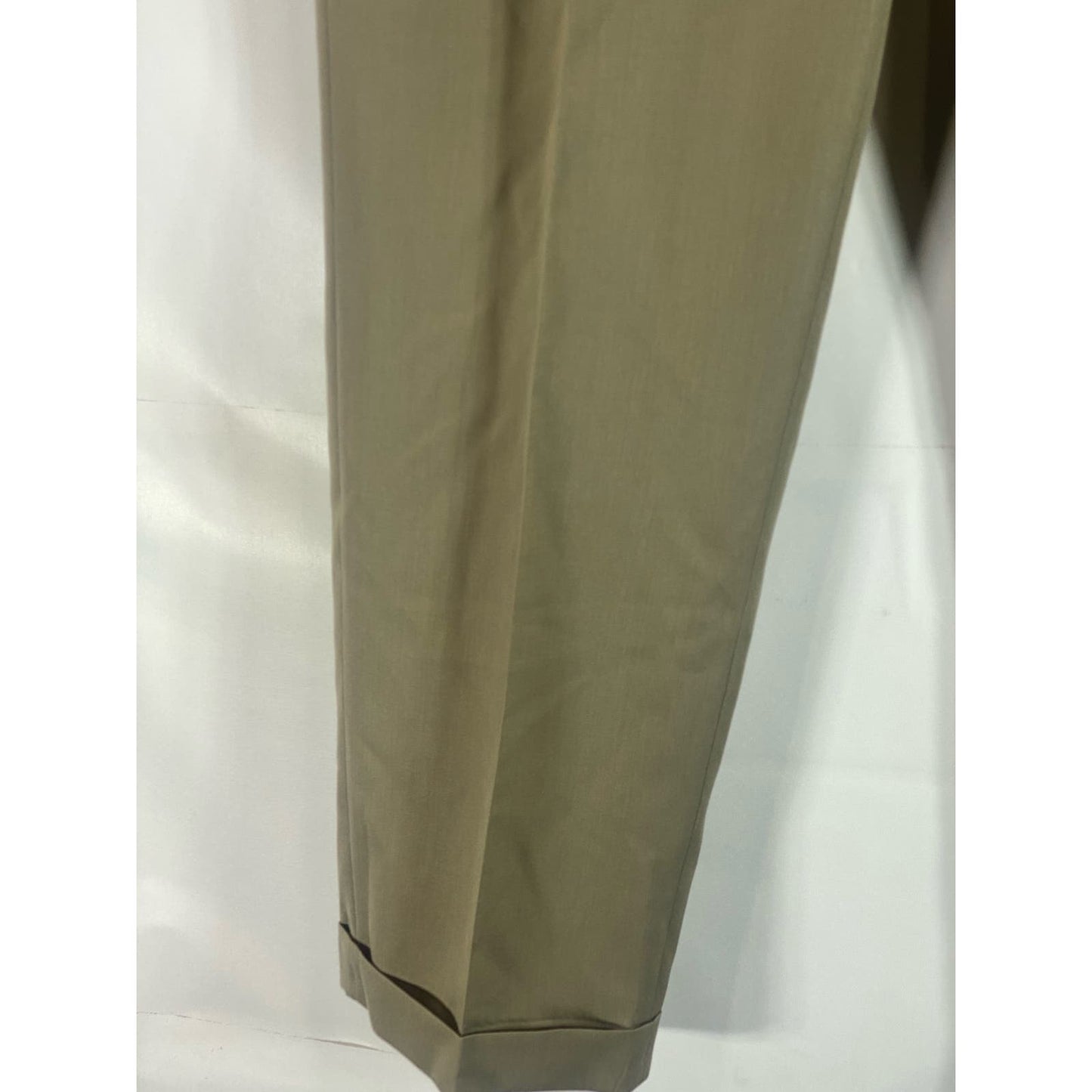 TOMMY HILFIGER Men's Tan Vintage Pleated Front Cuffed Dress Pants SZ 40X31