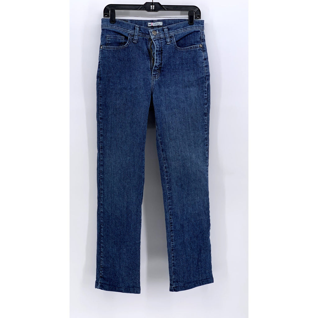 LEE Women's Medium Wash Classic Fit Straight Leg Jeans SZ 8