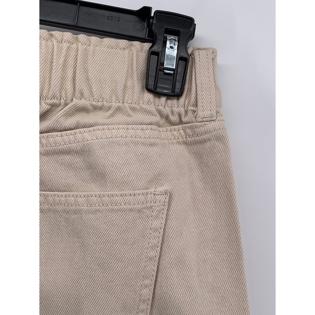 H&M Women's Tan High-Waist Twill Casual Trousers SZ 2
