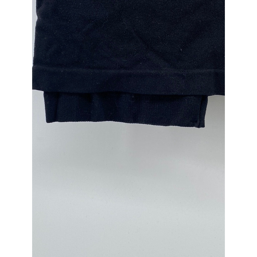 ZARA Women's Black Under Layer Rib Knit Mini Skort SZ XS/S