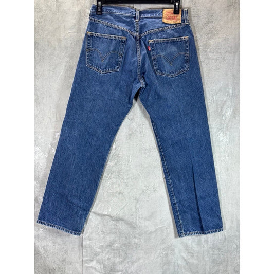 LEVI'S Men's Indigo Worn In Blue Vintage 501 Button-Fly Denim Jeans SZ 34X30