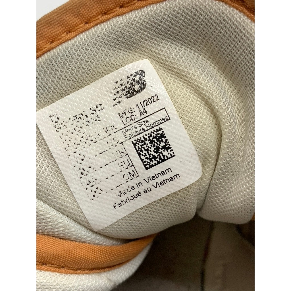 NEW BALANCE Men's White-Orange 550 Sneakers SZ 10