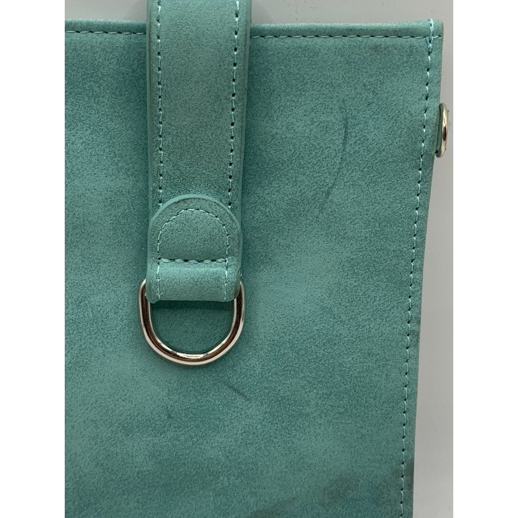 K.CARROLL ACCESSORIES Women's Teal Faux Leather Small Card Bag SZ OS