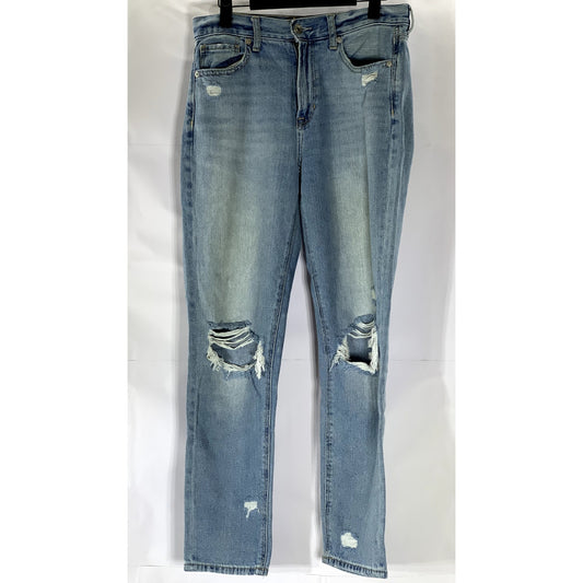 AMERICAN EAGLE Women's Light Blue Regular-Fit Distressed Skinny-Leg Jean SZ 4